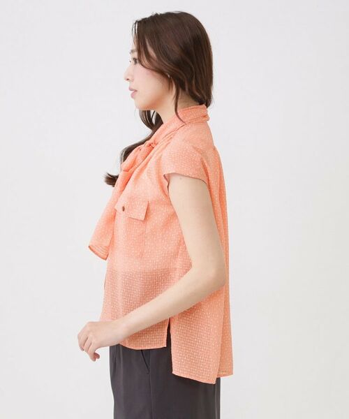 COUP DE CHANCE / クードシャンス シャツ・ブラウス | 【手洗い可】シアーボウタイブラウス | 詳細14