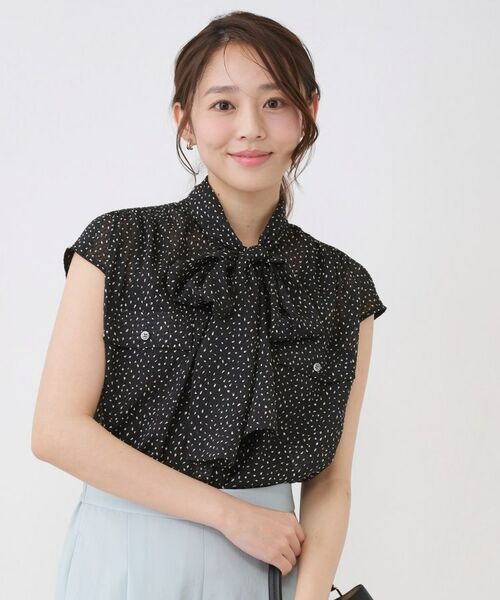 COUP DE CHANCE / クードシャンス シャツ・ブラウス | 【手洗い可】シアーボウタイブラウス | 詳細5