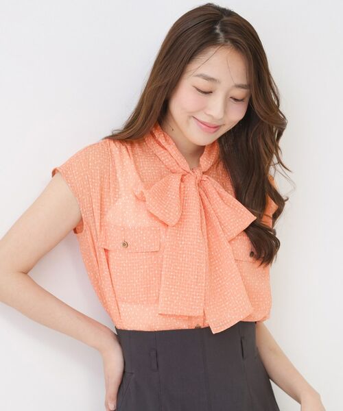 COUP DE CHANCE / クードシャンス シャツ・ブラウス | 【手洗い可】シアーボウタイブラウス | 詳細9