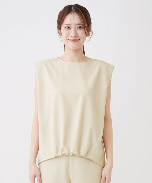 COUP DE CHANCE / クードシャンス カットソー | 【手洗い可／セットアップ可】フロント裾ギャザープルオーバー | 詳細18