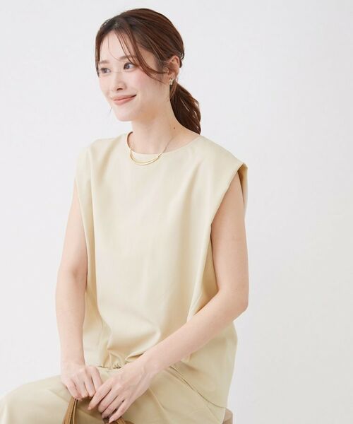 COUP DE CHANCE / クードシャンス カットソー | 【手洗い可／セットアップ可】フロント裾ギャザープルオーバー | 詳細2