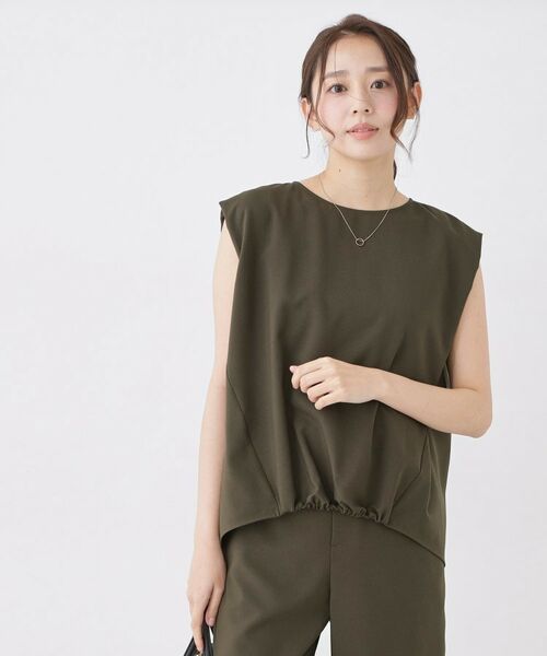 COUP DE CHANCE / クードシャンス カットソー | 【手洗い可／セットアップ可】フロント裾ギャザープルオーバー | 詳細5