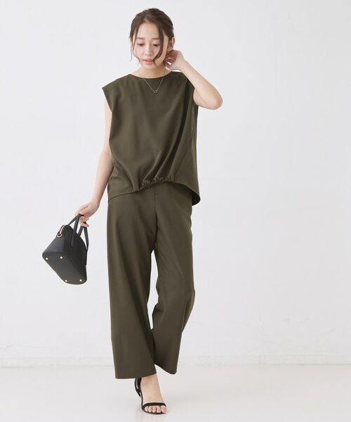 COUP DE CHANCE / クードシャンス カットソー | 【手洗い可／セットアップ可】フロント裾ギャザープルオーバー | 詳細7