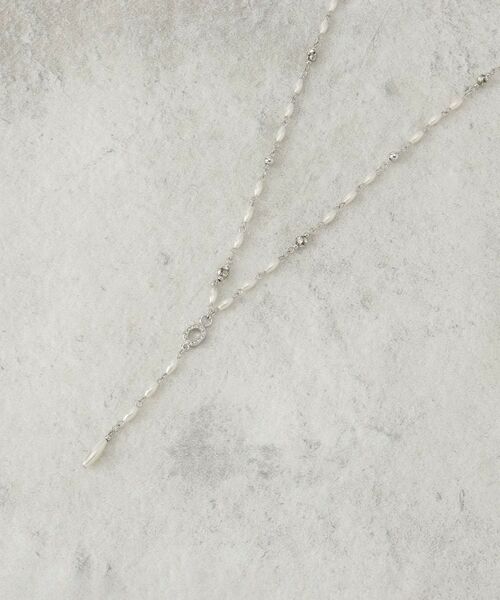 COUP DE CHANCE / クードシャンス ネックレス・ペンダント・チョーカー | パール調＆メタルY／日本製／長さ調整可能（シルバー(006)）