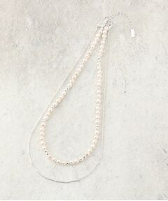 COUP DE CHANCE / クードシャンス ネックレス・ペンダント・チョーカー | ニュアンスフェイクパールレイヤード／2連ネックレス／取り外し可能