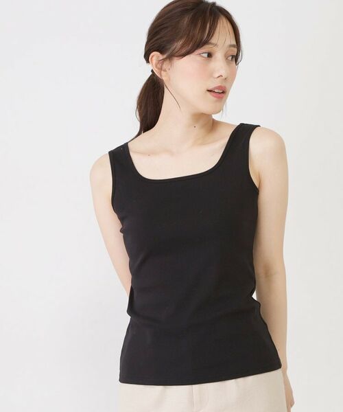 COUP DE CHANCE / クードシャンス キャミソール・チューブトップ | 【手洗い可／日本製／前後2way】テレコタンクトップ | 詳細5