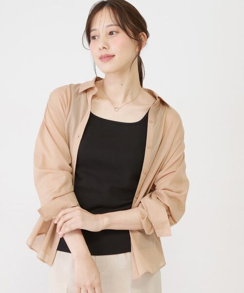 COUP DE CHANCE / クードシャンス キャミソール・チューブトップ | 【手洗い可／日本製／前後2way】テレコタンクトップ | 詳細6