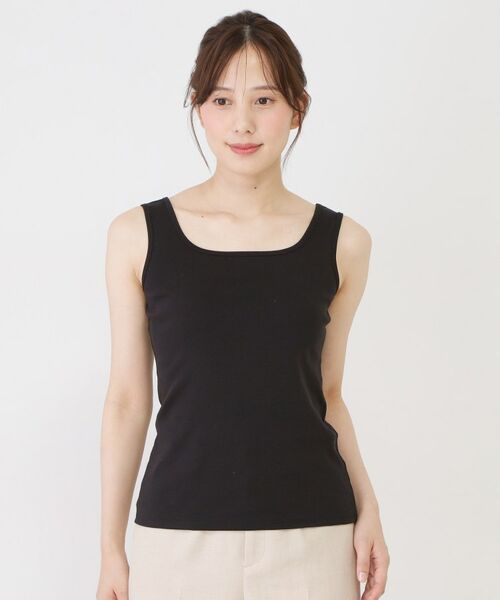COUP DE CHANCE / クードシャンス キャミソール・チューブトップ | 【手洗い可／日本製／前後2way】テレコタンクトップ | 詳細9
