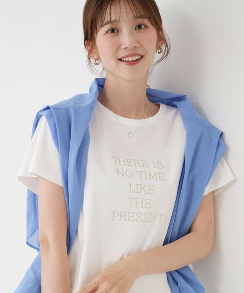 COUP DE CHANCE / クードシャンス Tシャツ | 【手洗い可／接触冷感/抗菌防臭/消臭/UVカット】半袖ロゴTシャツ | 詳細2