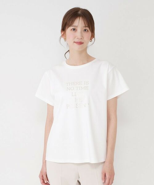 COUP DE CHANCE / クードシャンス Tシャツ | 【手洗い可／接触冷感/抗菌防臭/消臭/UVカット】半袖ロゴTシャツ | 詳細9