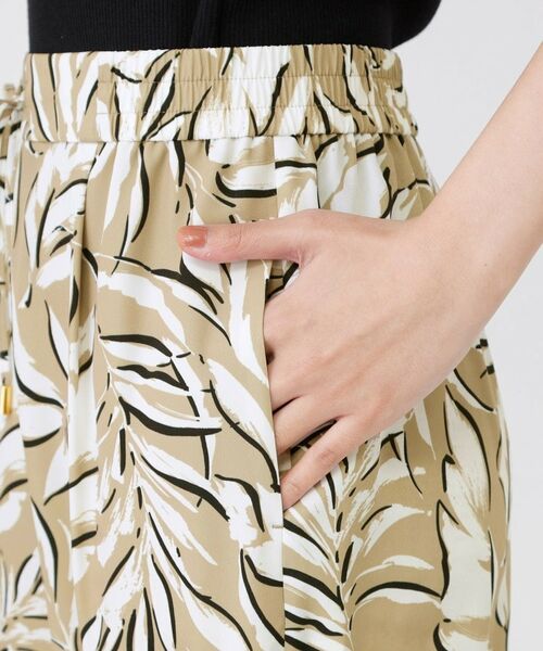 COUP DE CHANCE / クードシャンス パンツ | 【手洗い可／日本製／ウエストゴム】リーフ柄ドロストパンツ | 詳細13