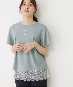 COUP DE CHANCE / クードシャンス カットソー | 【手洗い可／日本製／接触冷感】裾レースカットソー