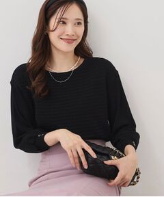 COUP DE CHANCE / クードシャンス ニット・セーター | 【手洗い可／日本製／七分袖】編みボーダー柄ニットトップス