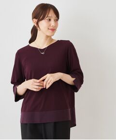 COUP DE CHANCE / クードシャンス カットソー | 【手洗い可／日本製】異素材コンビのカットソー