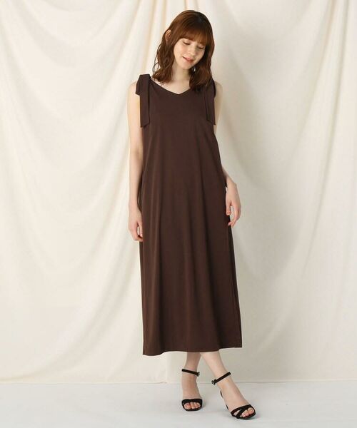 セール 洗える 2way 肩リボンカットソーワンピース ミニ丈 ひざ丈ワンピース Couture Brooch クチュールブローチ ファッション通販 タカシマヤファッションスクエア