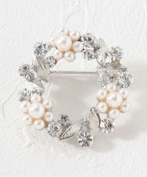 リースビジューブローチ ブローチ コサージュ Couture Brooch クチュールブローチ ファッション通販 タカシマヤファッションスクエア