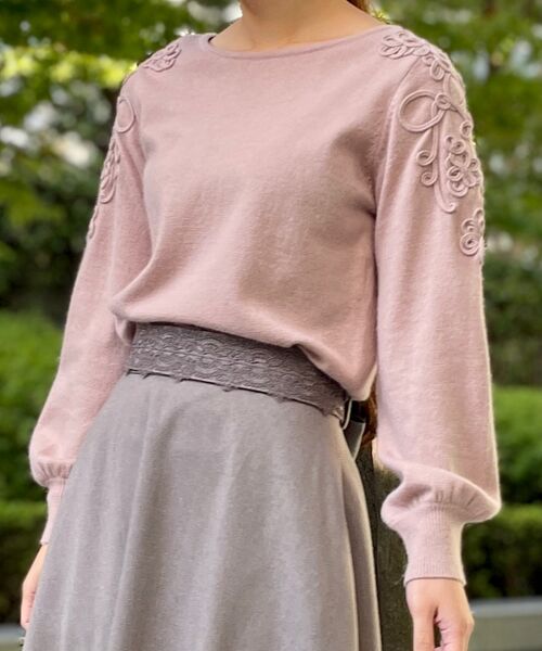 セール アンゴラ混 ふわっと華やぐ 主役級フラワー刺繍ニット Web 一部店舗限定 ニット セーター Couture Brooch クチュールブローチ ファッション通販 タカシマヤファッションスクエア