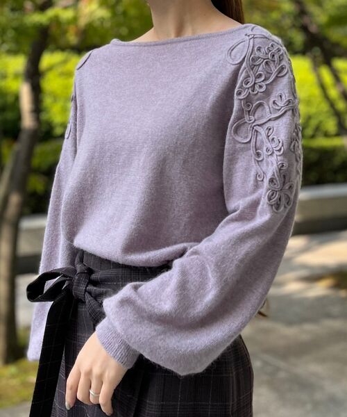 セール アンゴラ混 ふわっと華やぐ 主役級フラワー刺繍ニット Web 一部店舗限定 ニット セーター Couture Brooch クチュールブローチ ファッション通販 タカシマヤファッションスクエア