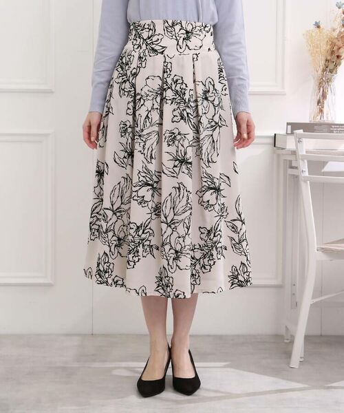 Couture Brooch / クチュールブローチ スカート | 【WEB限定】フロッキーフラワープリントスカート | 詳細17