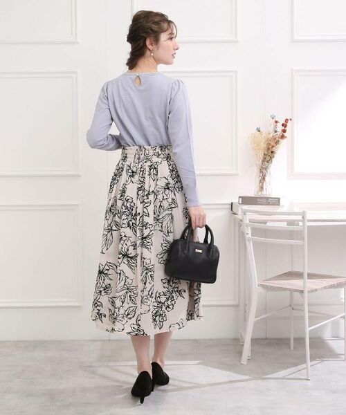 Couture Brooch / クチュールブローチ スカート | 【WEB限定】フロッキーフラワープリントスカート | 詳細2