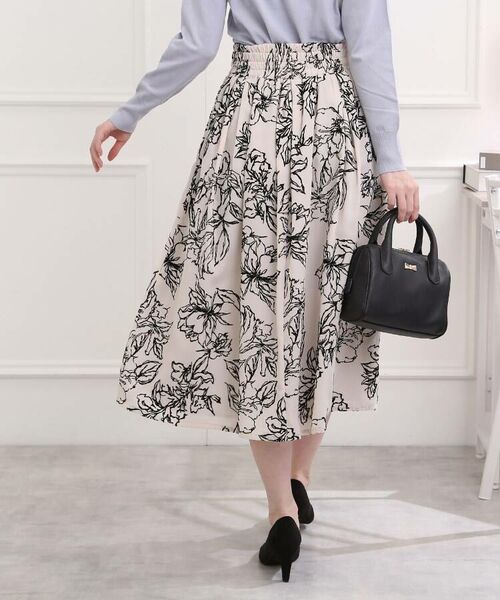 Couture Brooch / クチュールブローチ スカート | 【WEB限定】フロッキーフラワープリントスカート | 詳細3