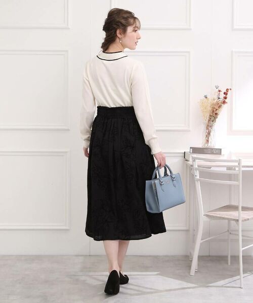 Couture Brooch / クチュールブローチ スカート | 【WEB限定】フロッキーフラワープリントスカート | 詳細8