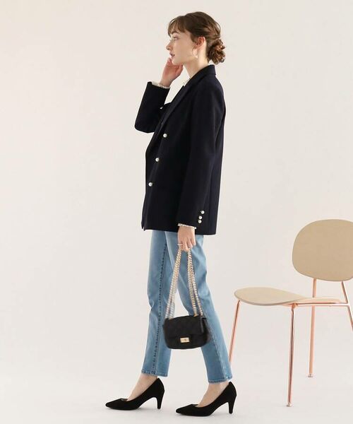 Couture Brooch / クチュールブローチ テーラードジャケット | 【フェイクパールボタンが華やかさを添える。】ダブルブレストジャケット | 詳細18