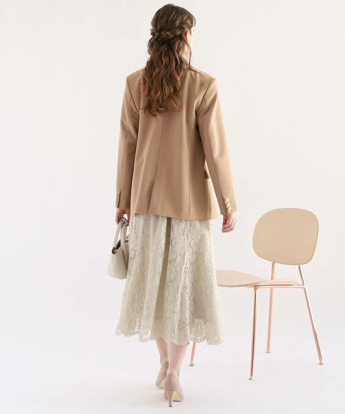 Couture Brooch / クチュールブローチ テーラードジャケット | 【フェイクパールボタンが華やかさを添える。】ダブルブレストジャケット | 詳細4