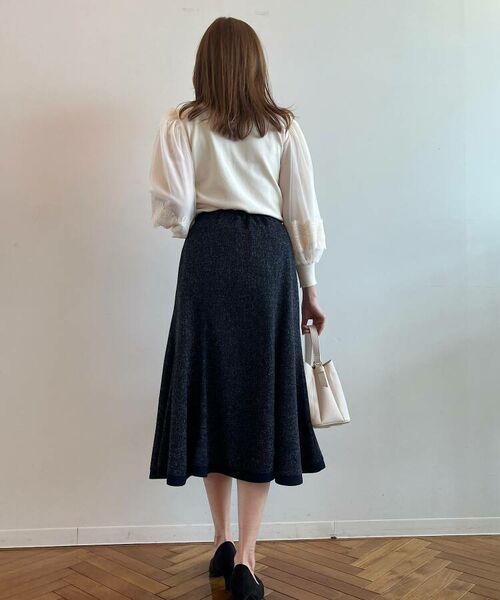 Couture Brooch / クチュールブローチ スカート | 【きちんと見え、着映えスカート】サマーツィードフレアスカート | 詳細10