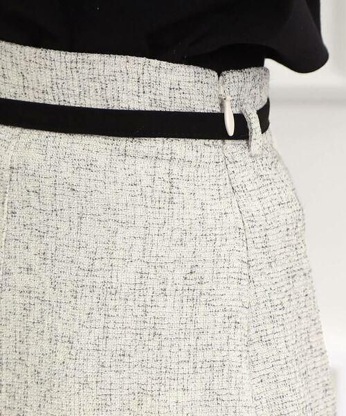 Couture Brooch / クチュールブローチ スカート | 【きちんと見え、着映えスカート】サマーツィードフレアスカート | 詳細25