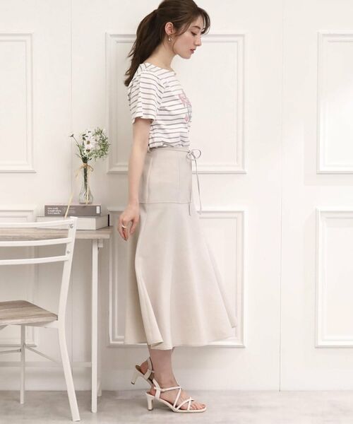 Couture Brooch / クチュールブローチ スカート | 麻調合繊フレアスカート | 詳細6