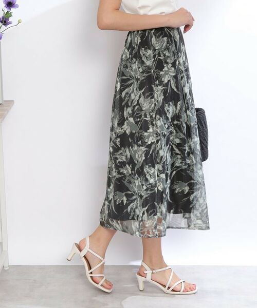 Couture Brooch / クチュールブローチ スカート | INCEDE メッシュレース花柄プリントスカート | 詳細11