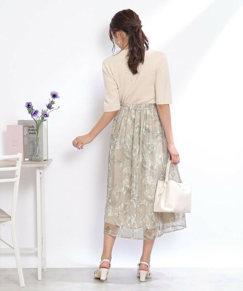 Couture Brooch / クチュールブローチ スカート | INCEDE メッシュレース花柄プリントスカート | 詳細15
