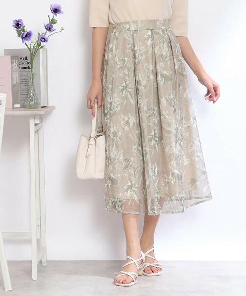 Couture Brooch / クチュールブローチ スカート | INCEDE メッシュレース花柄プリントスカート | 詳細16
