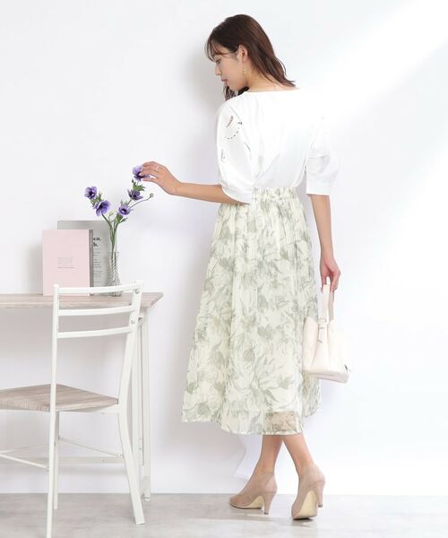 Couture Brooch / クチュールブローチ スカート | INCEDE メッシュレース花柄プリントスカート | 詳細3