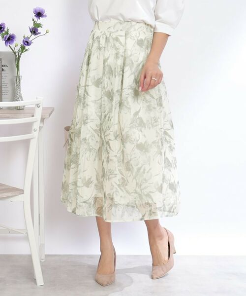 Couture Brooch / クチュールブローチ スカート | INCEDE メッシュレース花柄プリントスカート | 詳細4