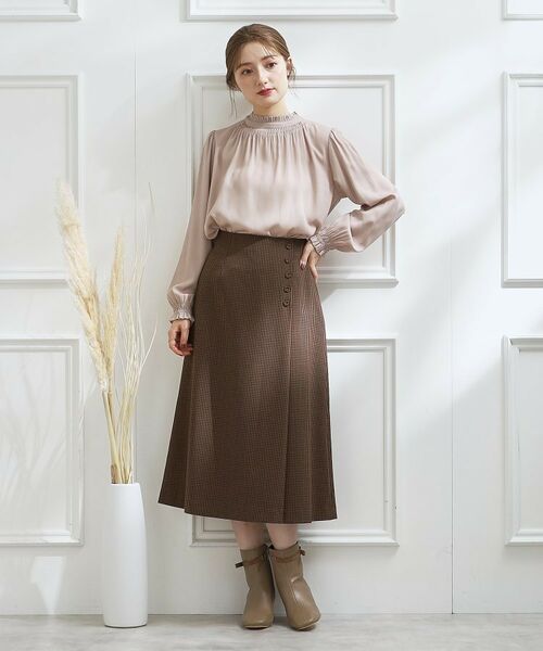 Couture Brooch / クチュールブローチ スカート | 【大人レディな着こなしに】ボタンデザインスカート | 詳細13