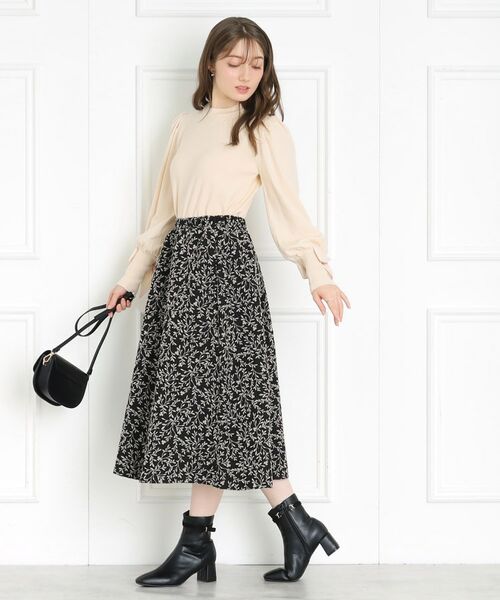 Couture Brooch / クチュールブローチ スカート | 凹凸フロッキースカート | 詳細1