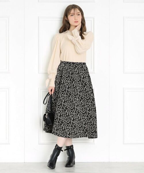 Couture Brooch / クチュールブローチ スカート | 凹凸フロッキースカート | 詳細2