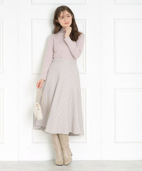 Couture Brooch / クチュールブローチ スカート | 【秋冬ムードが高まる】ミックスツイードフレアースカート | 詳細1