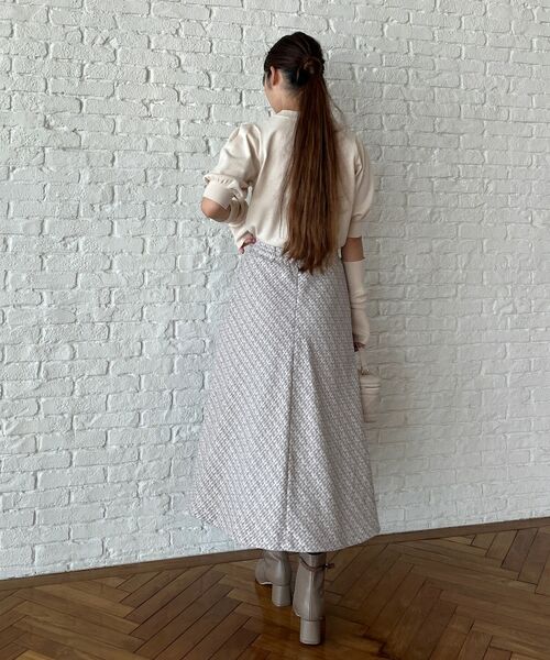 Couture Brooch / クチュールブローチ スカート | 【秋冬ムードが高まる】ミックスツイードフレアースカート | 詳細12