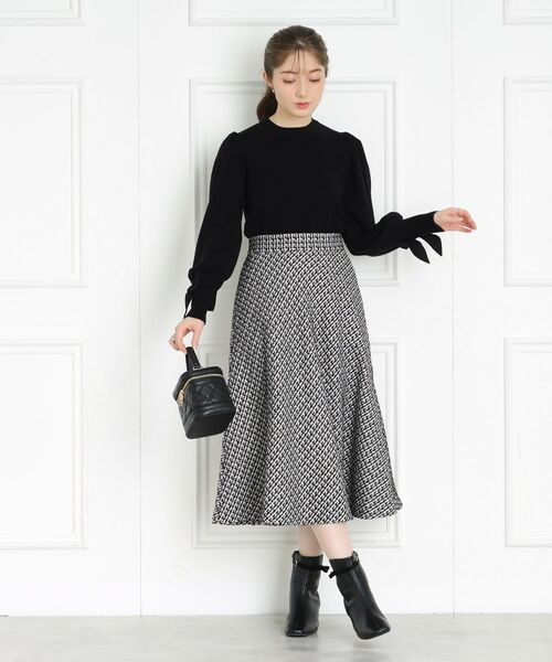 Couture Brooch / クチュールブローチ スカート | 【秋冬ムードが高まる】ミックスツイードフレアースカート | 詳細15