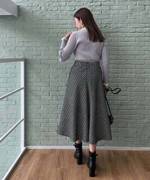 Couture Brooch / クチュールブローチ スカート | 【秋冬ムードが高まる】ミックスツイードフレアースカート | 詳細24