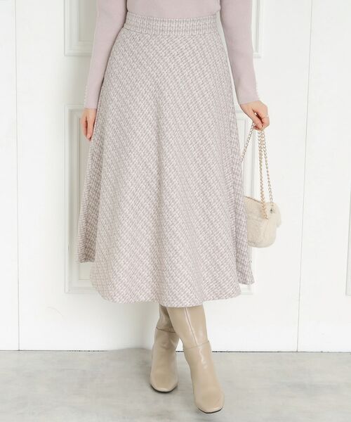 Couture Brooch / クチュールブローチ スカート | 【秋冬ムードが高まる】ミックスツイードフレアースカート | 詳細5