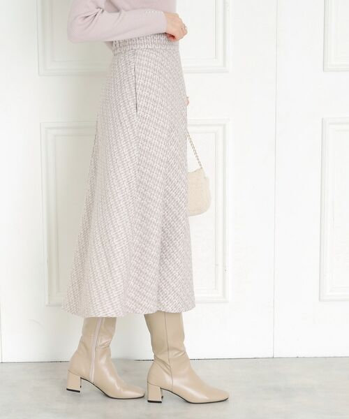 Couture Brooch / クチュールブローチ スカート | 【秋冬ムードが高まる】ミックスツイードフレアースカート | 詳細6