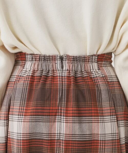 Couture Brooch / クチュールブローチ スカート | 【リボン付け外し2WAY】起毛チェックタックボリュームスカート | 詳細20