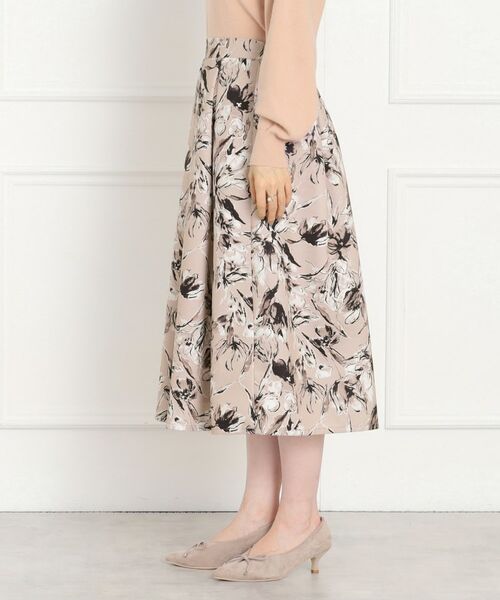 Couture Brooch / クチュールブローチ スカート | 【オトナの着映えスカート】グログランフラワープリントスカート | 詳細28