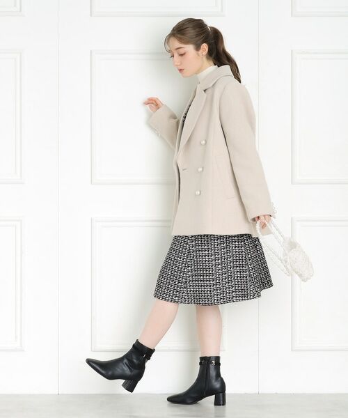 Couture Brooch / クチュールブローチ ピーコート | 【ふっくら軽く、暖かい】パール調ボタンPコート | 詳細2