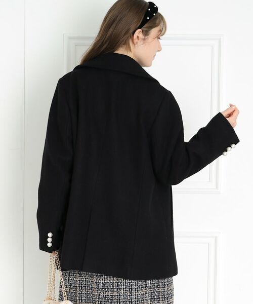 Couture Brooch / クチュールブローチ ピーコート | 【ふっくら軽く、暖かい】パール調ボタンPコート | 詳細24