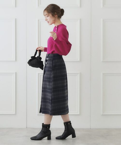 Couture Brooch / クチュールブローチ スカート | 合皮ベルト付Aラインスカート | 詳細12